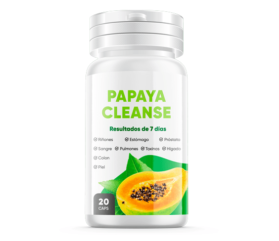 Caja de Papaya Cleanse, fórmula natural con papaya y semillas de calabaza